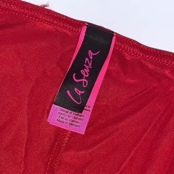 LA Senza red Satin padded bra slip dress size Medium - Picture 12 of 16